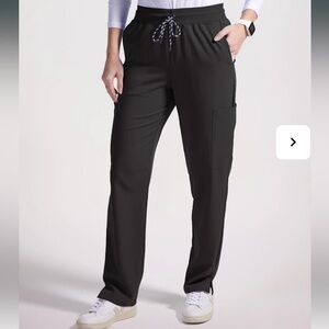 Carefree 6-Pocket Elastic Waistband Cargo Scrub Pant